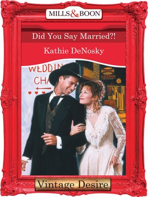 cover image of Did You Say Married?!
